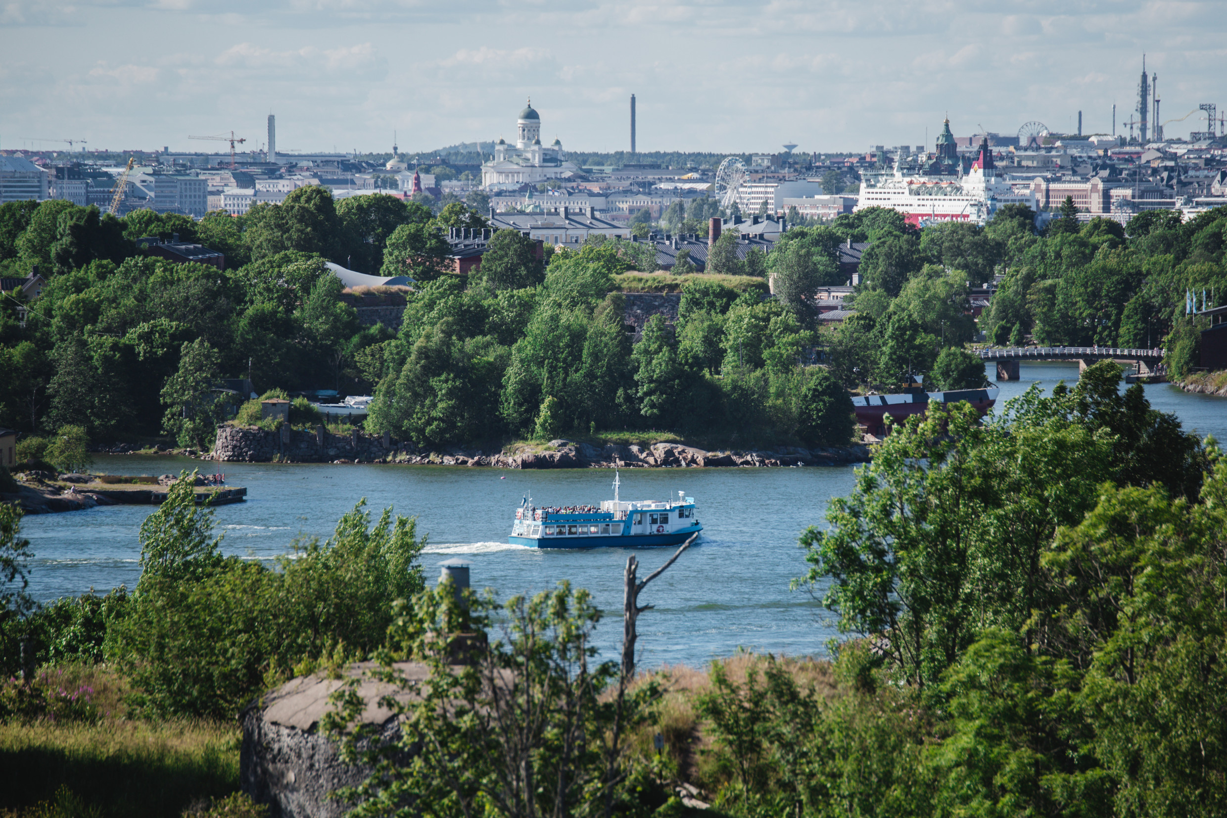Vallisaari island, aerial view, photo by Julia Kivelä (Visit Helsinki)